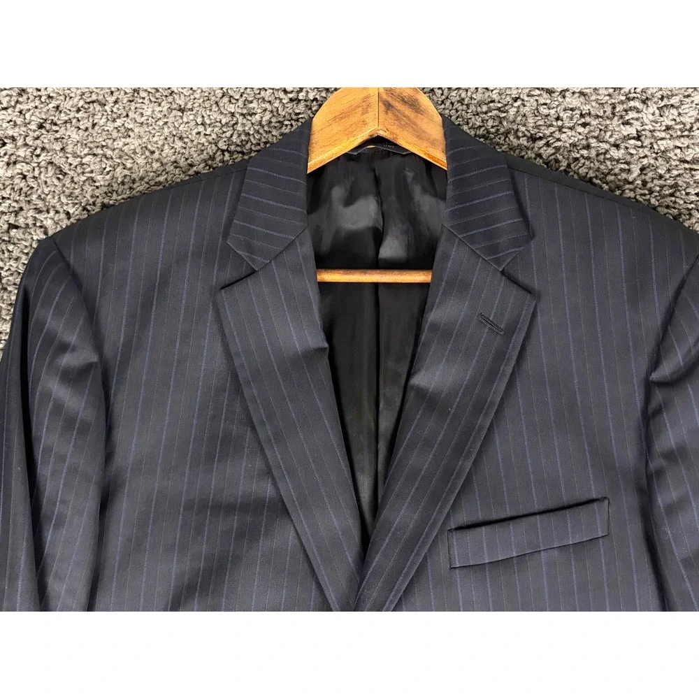 Brooks Brothers Vitale Barberis Canonico Suit Mens 44R W39 Navy Pinstripe Wool